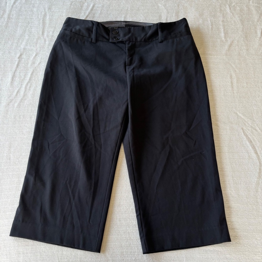 Maurices I Am Smart Black Capri Dress Pants Cropped Trousers Size 11/12